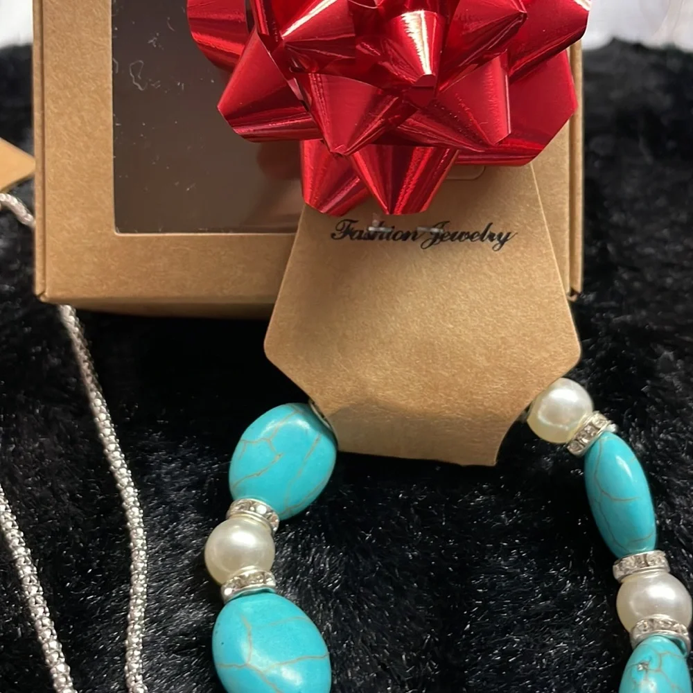 SOLD 🎈3 piece semiprecious jewelry set with extras 🛍🎁💕 - Picture 5 of 6